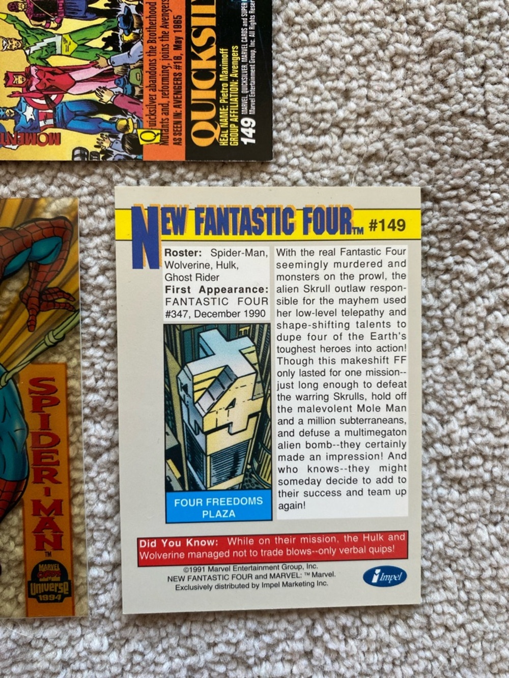 Vintage Random X-Men & Spider-Man Trading Cards Lot - Picture 9 of 9